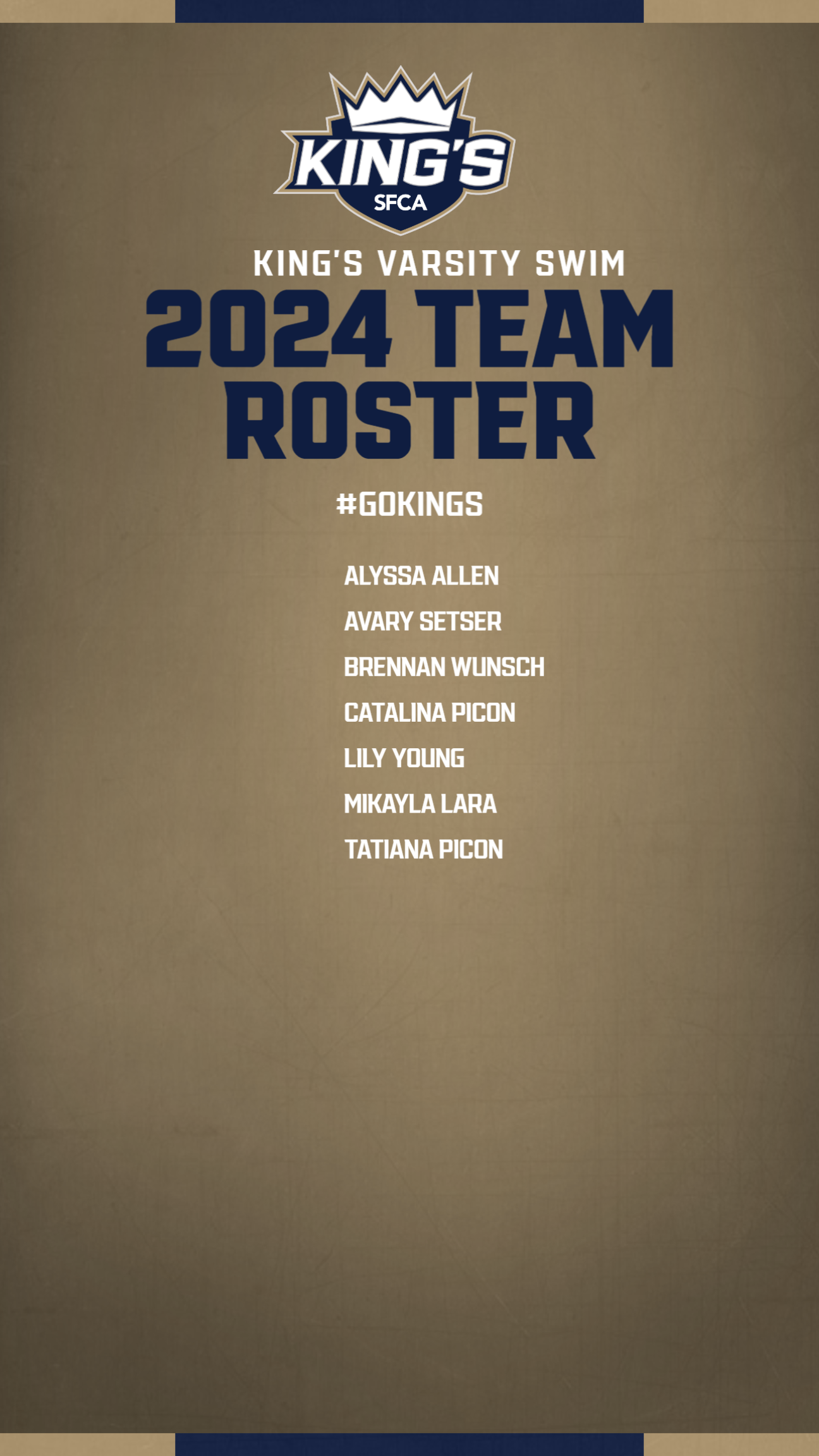 2024 Varsity Swim roster