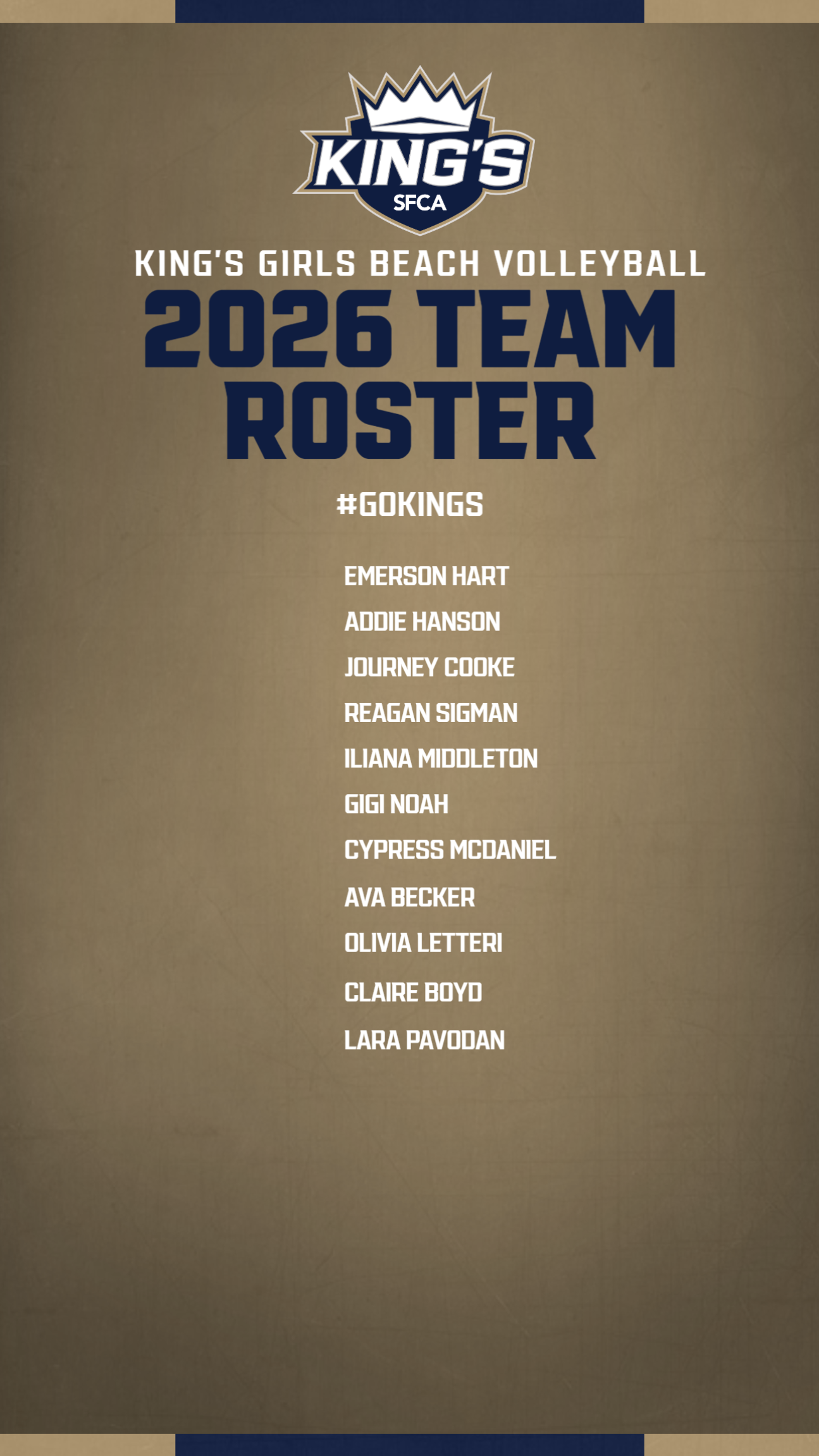 Track roster coming soon